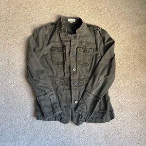 Ann Taylor LOFT Olive Green Utility Jacket – Size XS